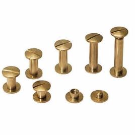 Round Brass File Screw, Bag