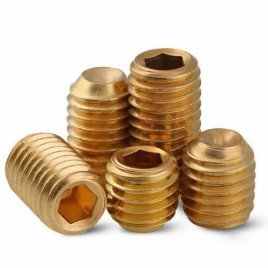 Round Brass Grub Screw, Packet