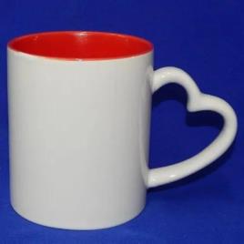 Ceramic Heart Handle Sublimation Mug