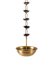 Round Iron Hanging Urli Decoration Bowl (Gold)