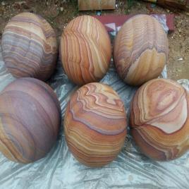 Rainbow Sandstone Garden Balls