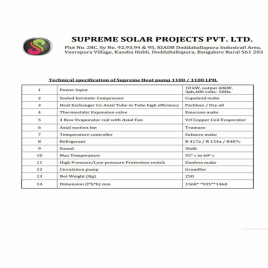 Round Stainless Steel Solar Water Heater Pump