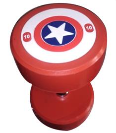 Rubber Gym Dumbbell, 10kg