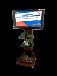 Saatvik Brown Wood TV Stand (Hotel)