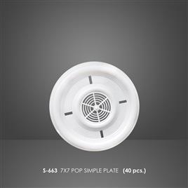 White PVC Pop Round Fan Sheet 7x7