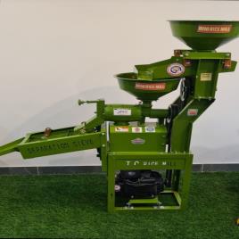 Semi-Auto Rice Milling Machine with Vibrator, Single Phase