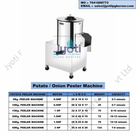 Semi-Automatic Stainless Steel Onion Potato Peeler, 50 Kg/Hr