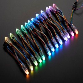 Short Bullet LED Light (RGB) 12mm, 5mm
