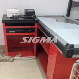 Sigma Supermarket Checkout Cash Counter, 4x3 ft