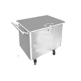 Silver Commercial Atta Bin Trolley
