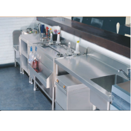 Stainless Steel Bar Counter 38x38x3mm