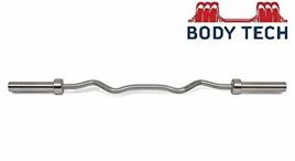 Silver 3-Foot Curl Olympic Bar