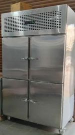 Silver Stainless Steel Double Door Refrigerator 200-300 L