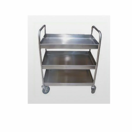 Silver Stainless Steel Kitchen Trolley