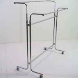 Silver Movable SS Clothing Rack