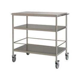 Silver Platform Stainless Steel Utility Cart, Hotel