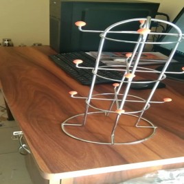 Silver Steel Wire Cup Stand