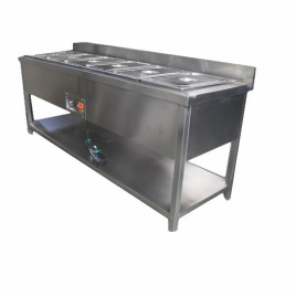 Silver Stainless Steel Bain Marie Counter