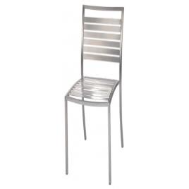 Silver Stainless Steel Armrest Chair