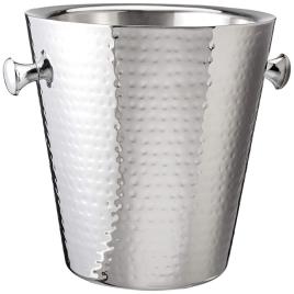 Polished Silver Stainless Steel Hotel Bucket