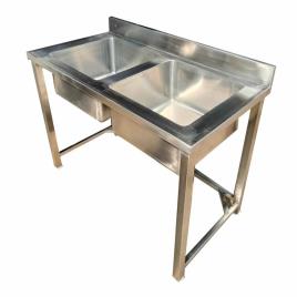 Silver Double Bowl Kitchen Sink