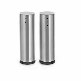 Silver Stainless Steel Salt & Pepper Set