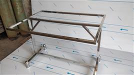 Silver Stainless Steel Table Base