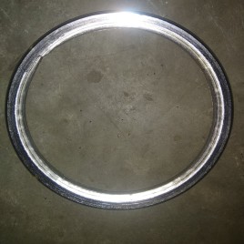 Silver Steel Discus Ring