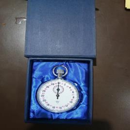 Silver Round Dial Laboratory Stopwatch