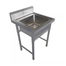 Commercial Single Bowl Sink with Backsplash