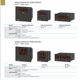 Single Phase AC Panel Volt Amp Meter