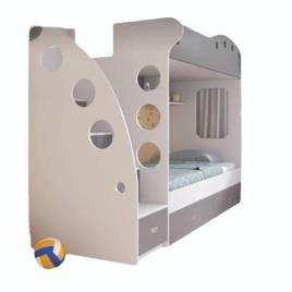 Kids Plywood Bunk Bed with Storage