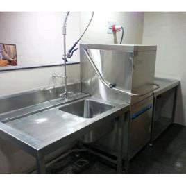 Commercial Single Dish Washing Sink Counter