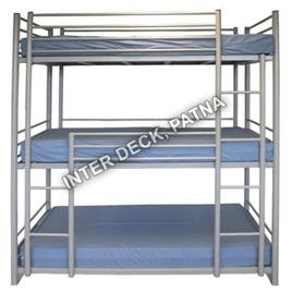 Single Stainless Steel Bunk Bed For Hostel, 7x3 Feet