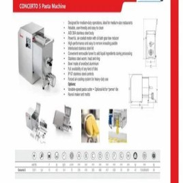 Concerto 5 Pasta Equipment