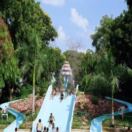 Sky Blue FRP Kids Amusement Park Slide