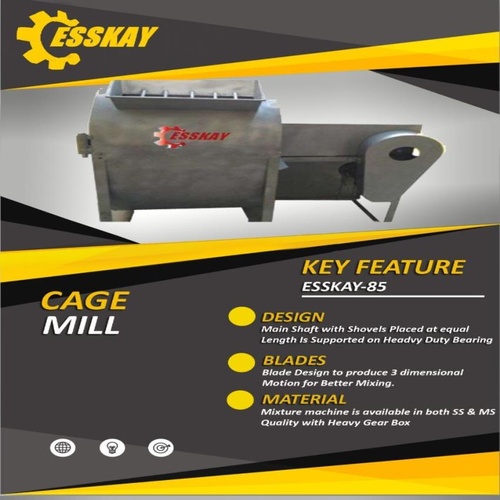 1 Ton/Hr Semi-Automatic Cage Mill Screening Machine