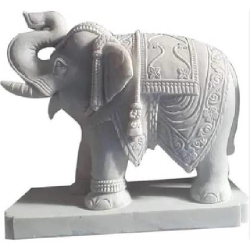 26 Inch Marble Elephant Statue, Interior Decor
