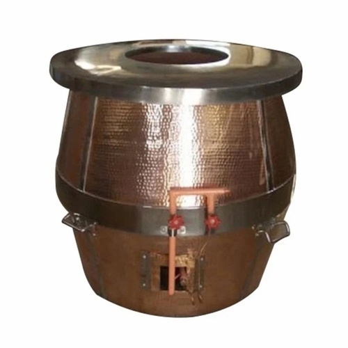 3 Ft Copper Dholaki Hammered Tandoor, Portable