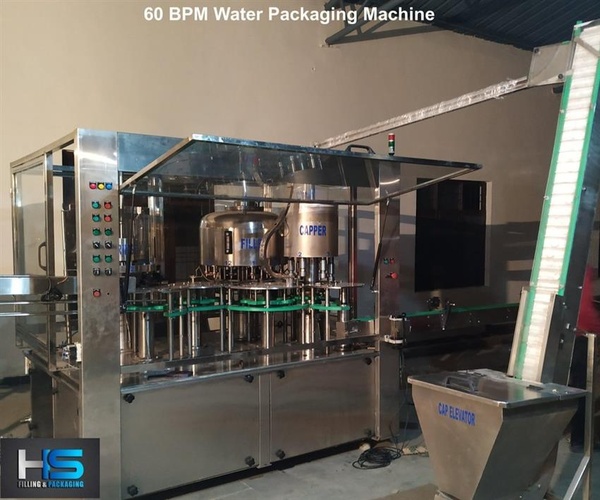 60 BPM Water Packaging Machine, Stainless Steel