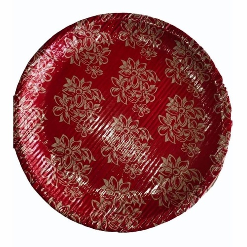 9 Inch Red Printed Paper Plates