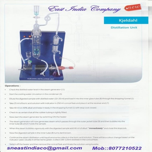 Borosil Kjeldahl Distillation Machine