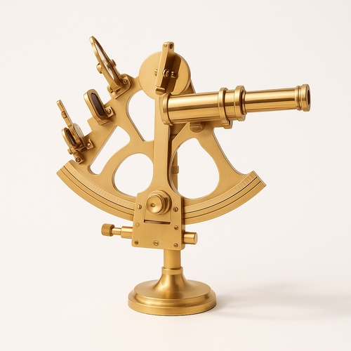 Brass Sextant with Stand