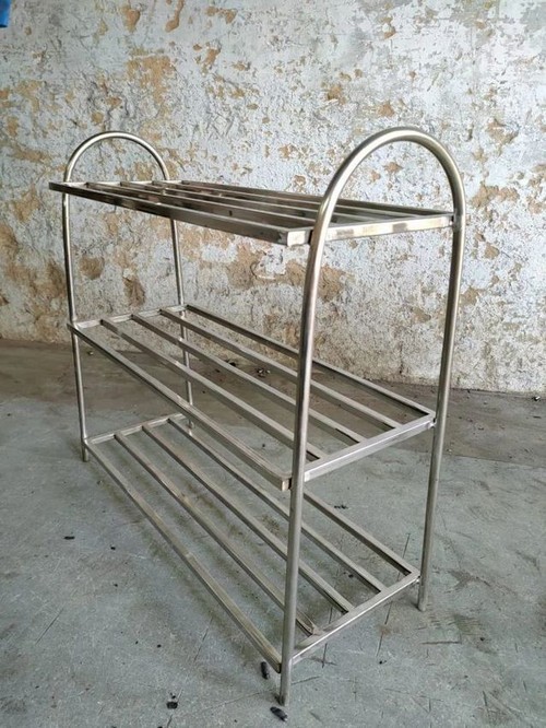 Chrome Stainless Steel Shoe Rack