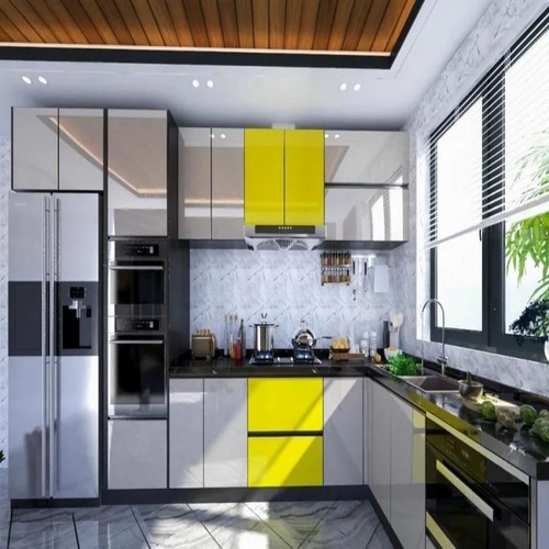 Classic PVC L-Shape Modular Kitchen