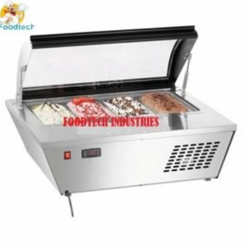 Curved Ice Cream Shop Counter