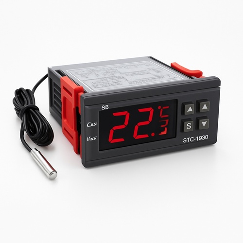 Fiber Digital Temperature Controller 48x24mm