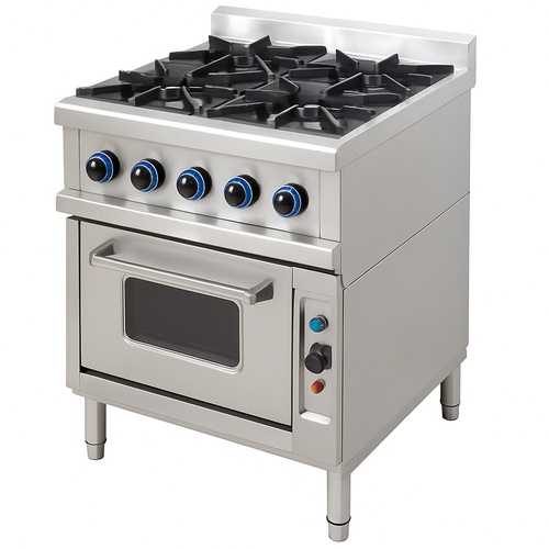 Four-Burner Gas Range with Electric Oven