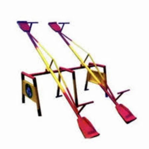 FRP Mild Steel 4 Seater DOUBLE BAR SEA-SAW, Outdoor