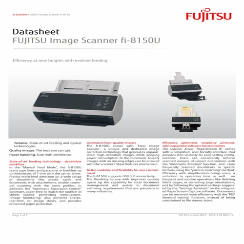 Fujitsu Document Scanner, A4